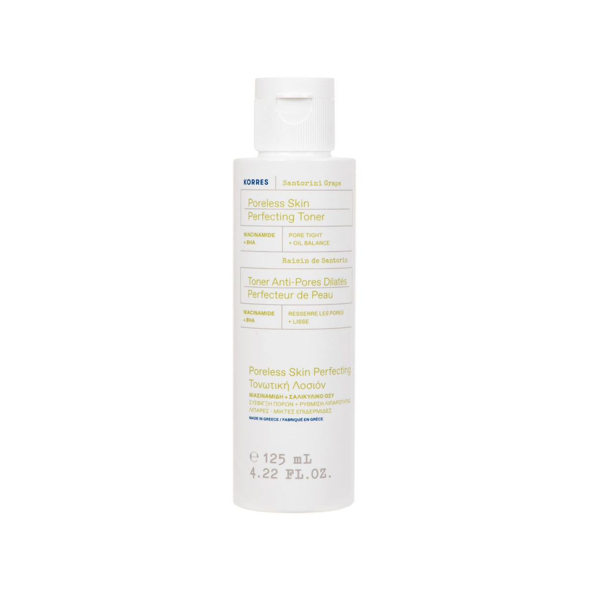 KORRES SANTORINI GRAPE Refining Tonic for Smooth and Radiant Skin Against Impurities, Vegan, 125 ml
