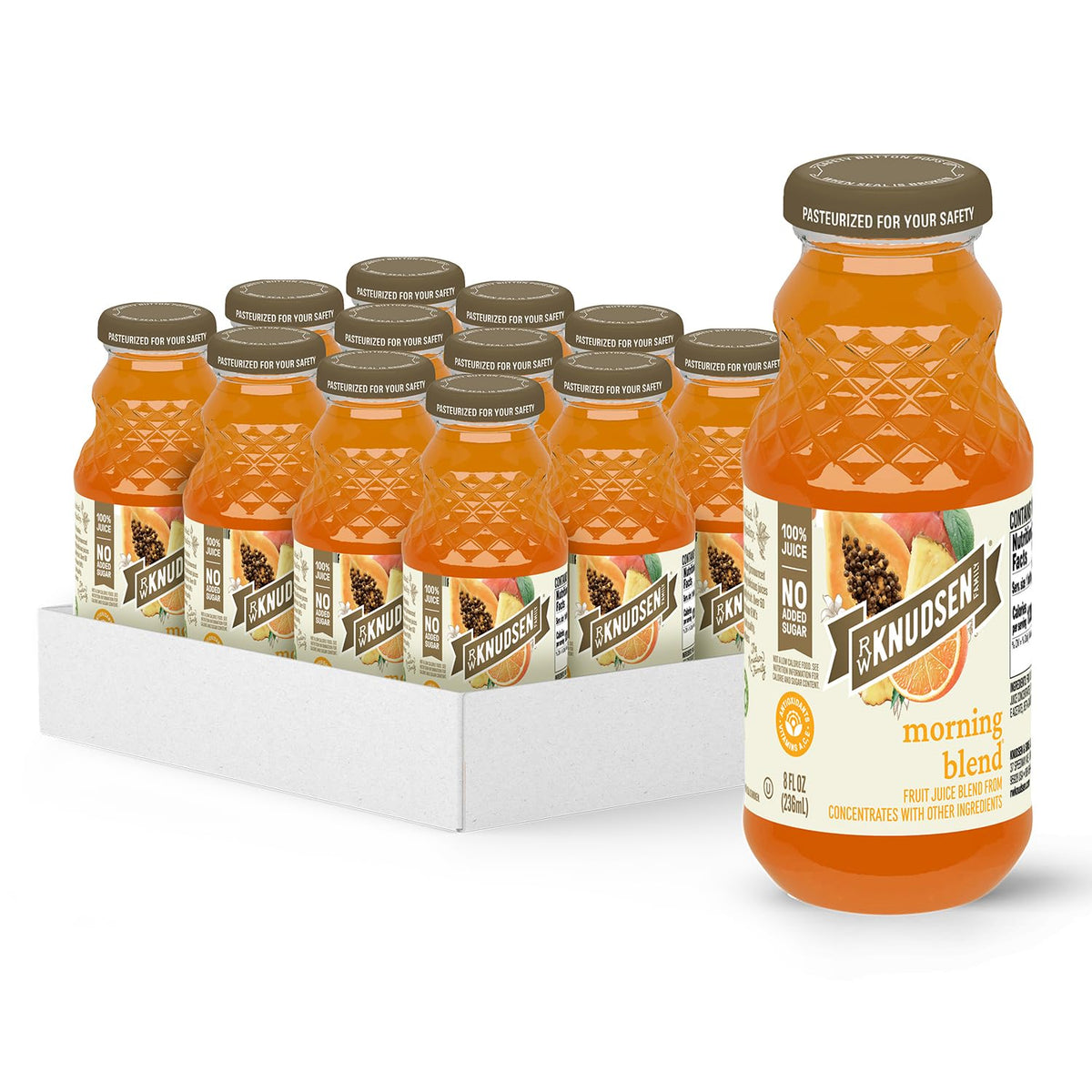 R.W. Knudsen Organic Morning Blend Juice, 8 fl oz (12 Pack)