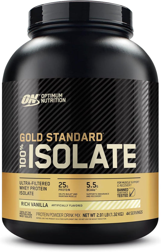 Optimum Nutrition Gold Standard Isolate Protein Powder, Rich Vanilla, 3 LB