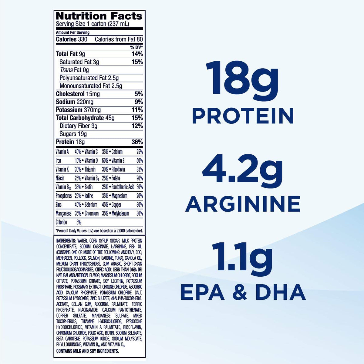 Ensure Surgery Immunonutrition Shake, Vanilla, 8 fl oz, 24 Count