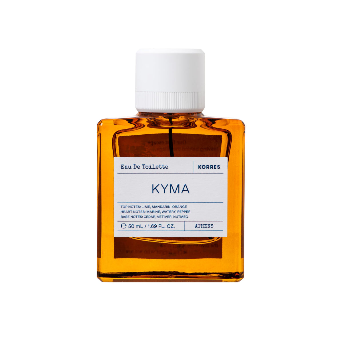 KORRES Kyma Eau de Toilette Spray, Lime Mandarin Orange Top Notes, Marine Watery Pepper Heart, Cedar Vetiver Nutmeg Base, Unisex Fresh Scent Inspired by Greek Waters, Vegan Fragrance, 1.69 Fl Oz