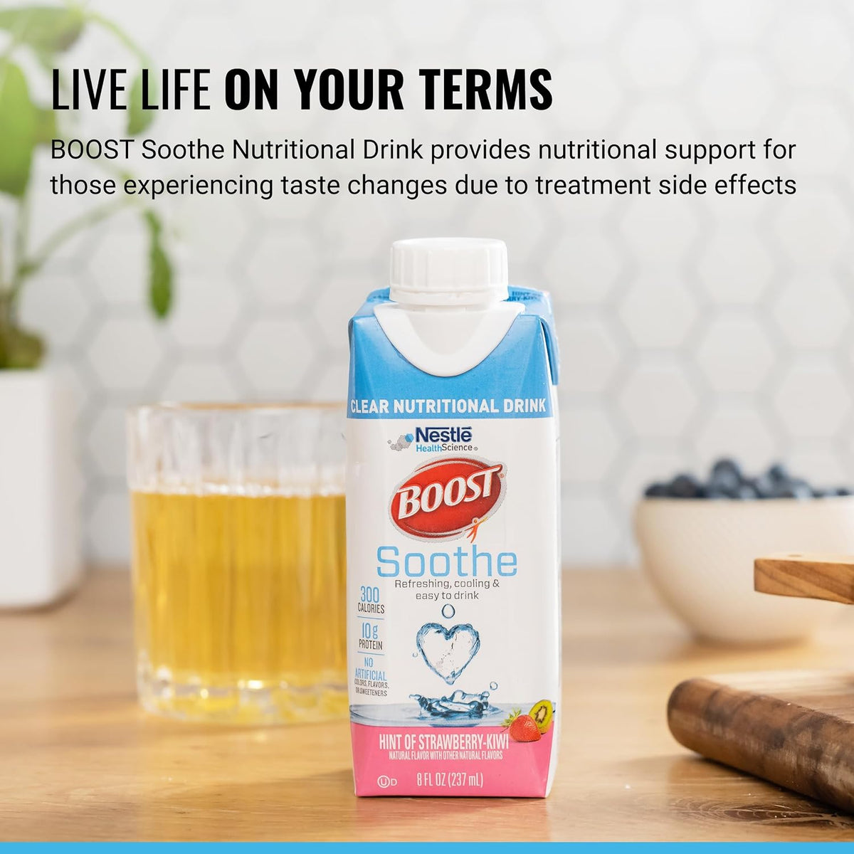BOOST Soothe Clear Nutritional Drink, Hint of Strawberry Kiwi Flavor, 24 pk