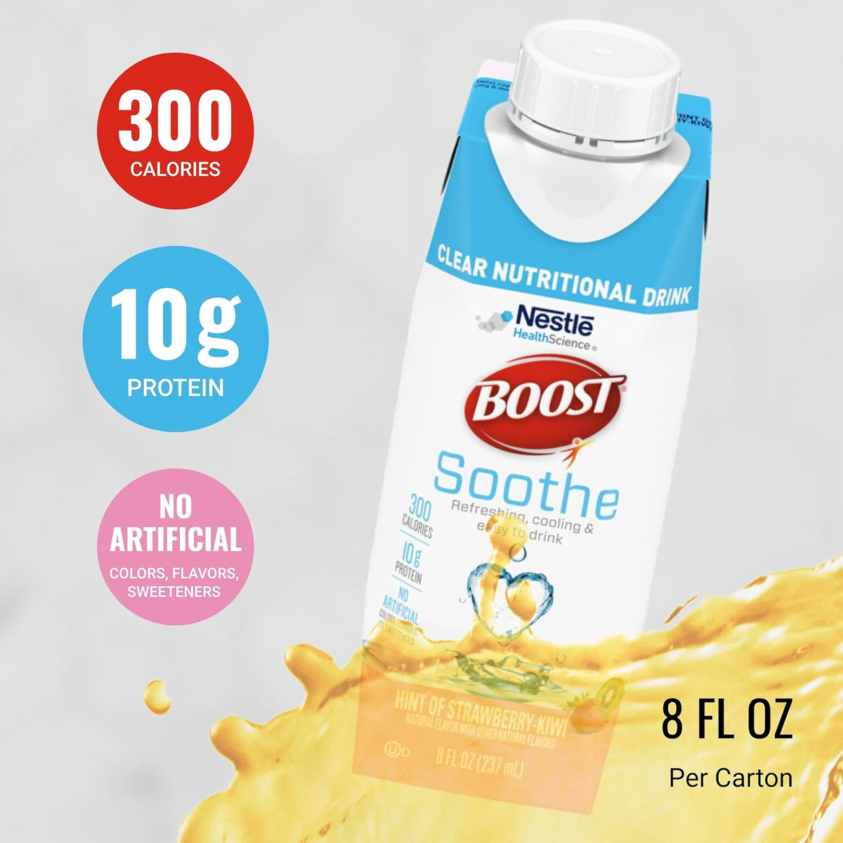 BOOST Soothe Clear Nutritional Drink, Hint of Strawberry Kiwi Flavor, 24 pk