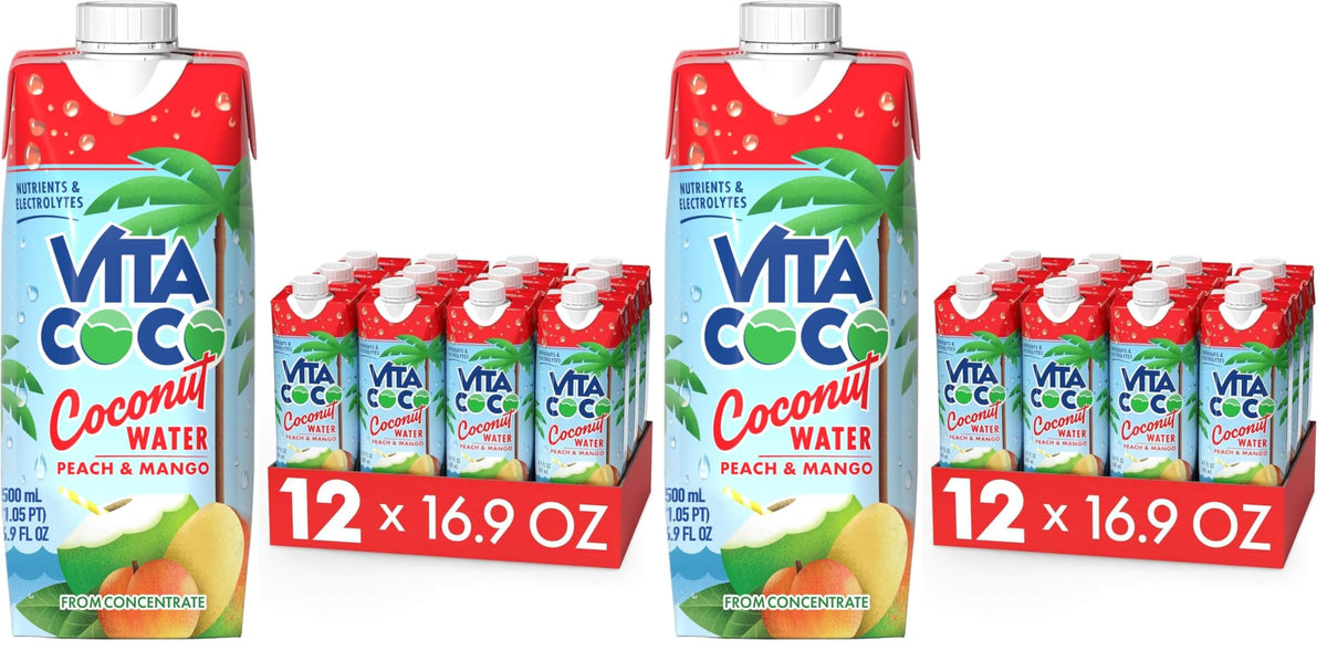 Vita Coco Coconut Water, Pineapple, 16.9 Oz (Pack of 12)