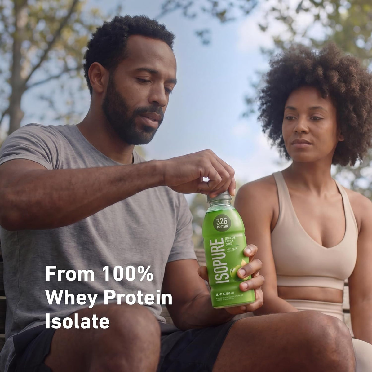 Isopure Zero Carb Clear Protein Drink, Apple Melon 12 Count