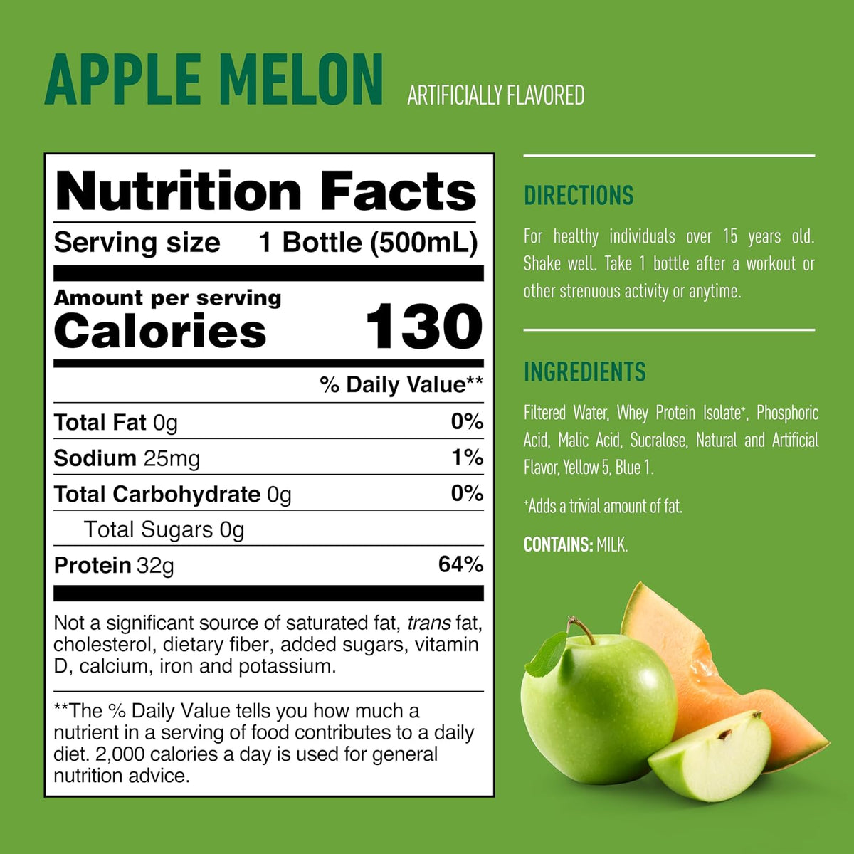 Isopure Zero Carb Clear Protein Drink, Apple Melon 12 Count