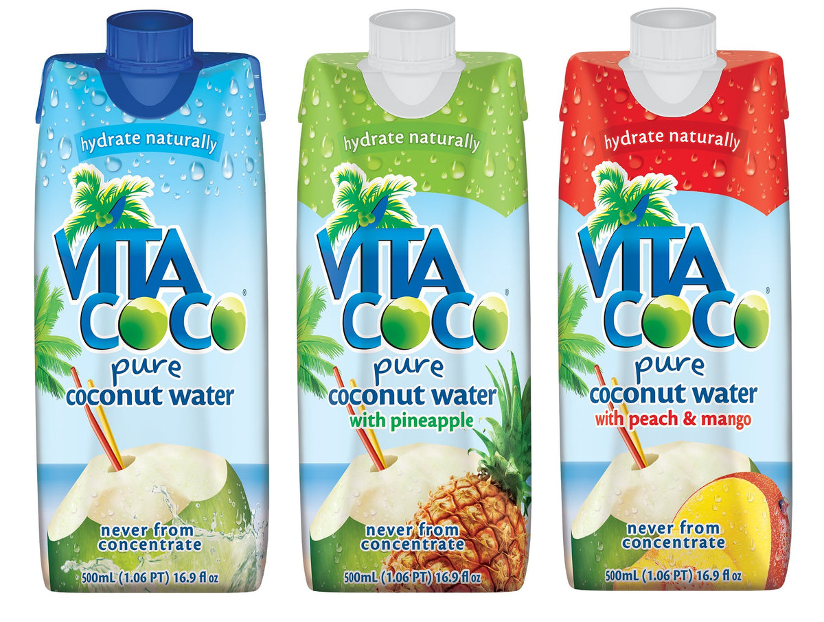 Vita Coco Coconut Water, Pineapple, 16.9 Oz (Pack of 12)